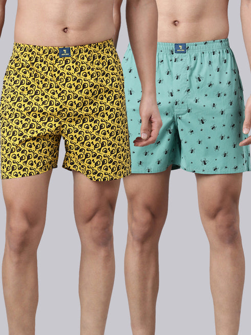 2 Pack Printed Cotton Boxers